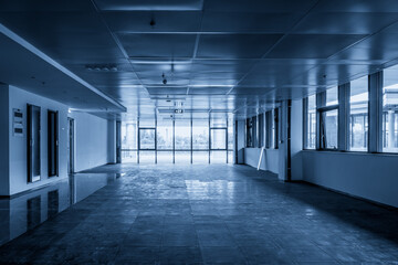 Spacious and Modern Empty Office Interior with Natural Light