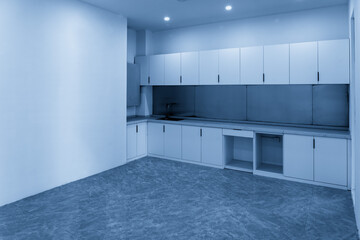 Modern Minimalist Kitchen Design in Calming Blue Tones