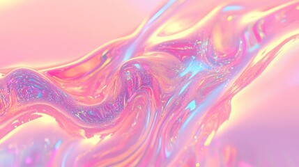 Obraz premium Blurry holographic gradient in pink pastel tones with a grainy texture and digital noise effect, perfect for lo-fi vintage design themes