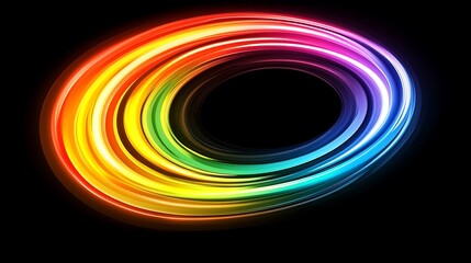 Fototapeta premium Abstract Rainbow Swirl Circular Design
