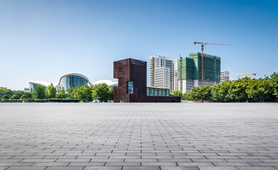 Modern Urban Architecture with Contemporary Buildings and Open Space