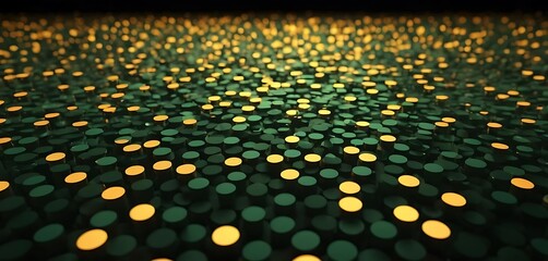 Illuminated Green Cylinders Abstract Pattern