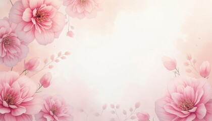 Pink Flower Background, Watercolor Floral Design, Best Background Practices