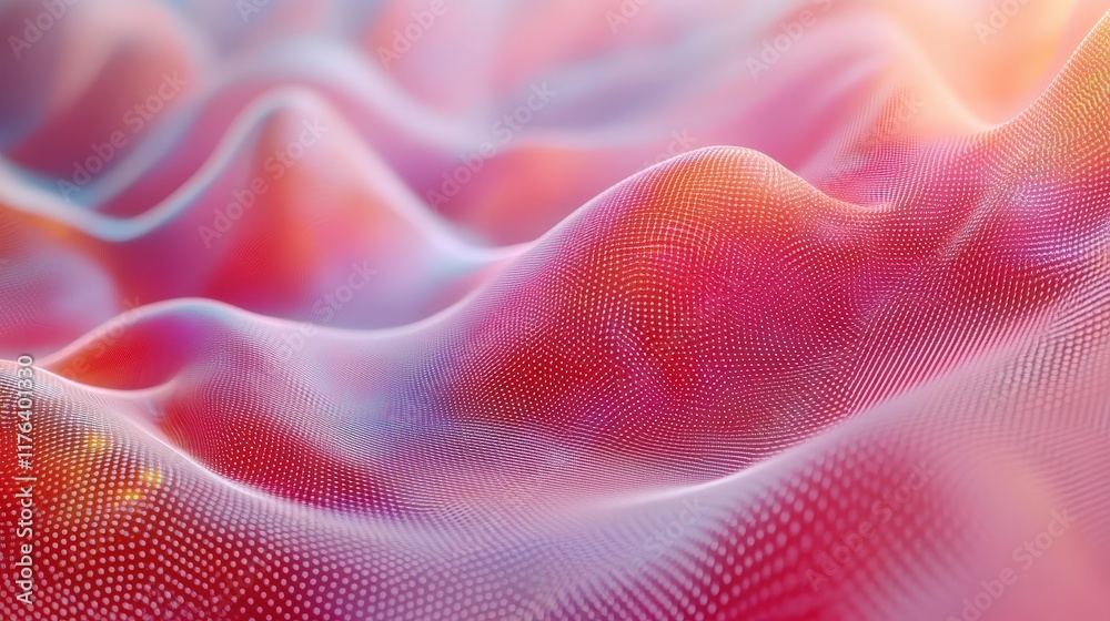 Poster Abstract Digital Waves Flowing Through Big Data Visualization with Futuristic Colors and Patterns in a Dynamic and Engaging Design