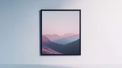 a picture frame hanging on a wall in a room