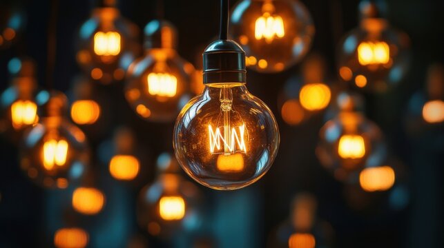 a light bulb with the word m on it