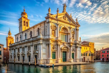 Venice Cannaregio Scuola Grande Misericordia Charity Building Exterior Stock Photo