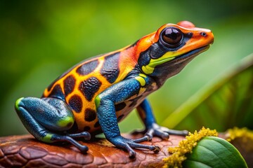 Obraz premium Vibrant Amazon Poison Frog from Peru - Close-up Studio Shot