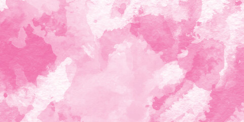 pastel hand painted watercolor of pink texture, Abstract grainy fantasy smooth light pink watercolor paper texture with clouds, Grunge pink background, Stain artistic hand painted texture of pink.