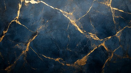 Dark blue marble texture with gold veins.