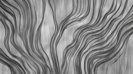 Obraz premium Gray-silver exotic wood panel with fine, intricate grain patterns, creating a natural and contemporary texture design