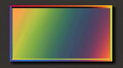 Rainbow Gradient Filled Square Frame Design