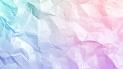 Obraz premium Modern pastel holographic background with soft, blurred crumpled foil textures, evoking synthwave and retro futurism design trends