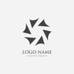 Directional logo, arrow, location, cruve, arrow icon, arrows vector template