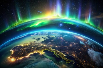 Vibrant Earth at Night: Stunning Global View from Space