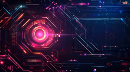 Obraz premium Abstract Futuristic Technology Background Design