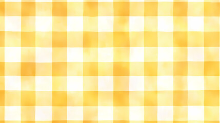 Bright and soft yellow checkered fabric