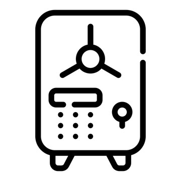 black safe icon clip art preview