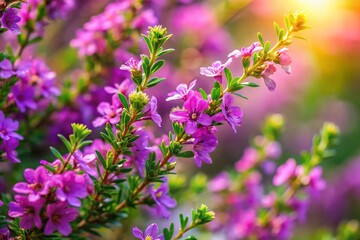 Obraz premium Vibrant Mexican Heather Blossoms in a Garden