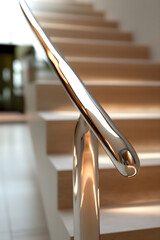 Elegant Handrail Design Captures Essence of Modern Architectural Style in Metal Finish