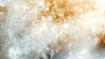 Obraz premium Trendy closeup of calm transparent water with splashes, bubbles, and white-grey tones, creating a soft abstract background under sunlight