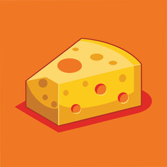 Cheese Food Vector Illustration - Dairy Product Design with Gourmet Appeal
