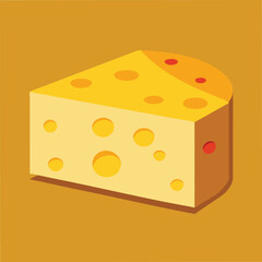 Cheese Food Vector Illustration - Dairy Product Design with Gourmet Appeal