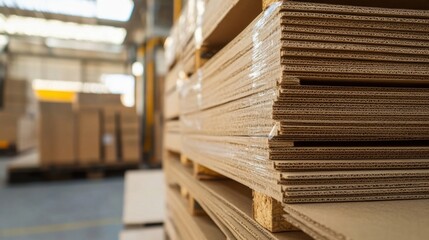 Obraz premium a stack of cardboard sitting on top of a pallet