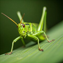 grasshopper on a leaf