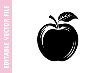 apple with leaf, apple design illustration