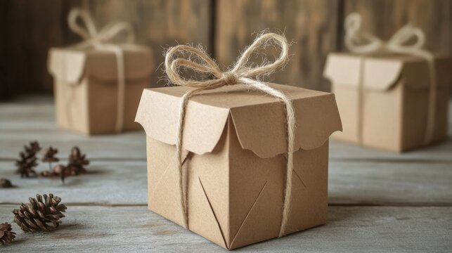 a box with a string tied to it