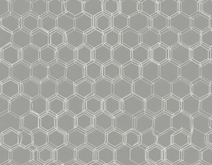 Abstract Geometric Hexagon Pattern: Seamless Grey and White Tessellation Background