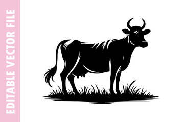 silhouette of a goat, cow vector design 