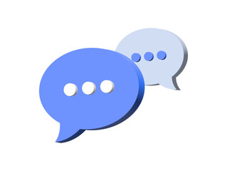 3d chat icon speech bubble symbol Chat message icons - talk message Bubble chat speech text box icon , social media communication background concept. vector illustration