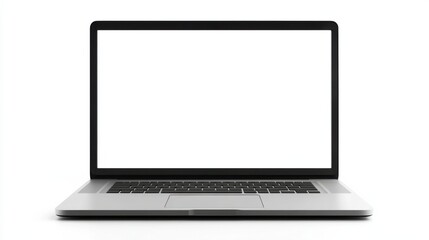 Fototapeta premium a laptop computer with a white screen on a white surface