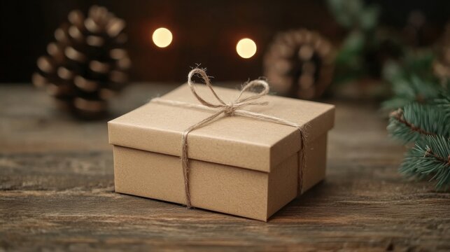 a small box with a string tied to it