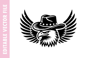 Fototapeta premium illustration of an eagle, eagle and head 
