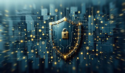 Secure technology. Cyber Security. Cybersecurity, protect data. Lock icon and internet security technology. Personal data, virtual screen interfaces. Cyber security. Cyber shield, internet safety.