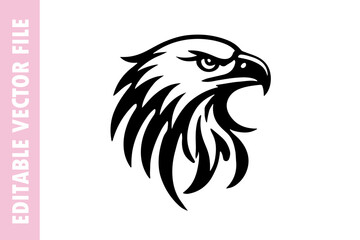 cute eagle vector design, eagle head illustration