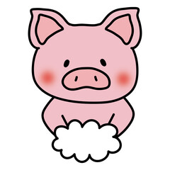 手を洗うぶた