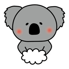 手を洗うコアラ