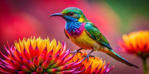 Obraz premium Vibrant South African Bird - Colorful Avian Wildlife Photography