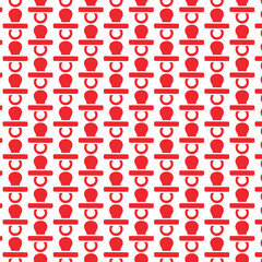 seamless pattern with red hearts