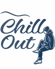 Chill out typography t shirt design