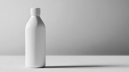 a white bottle of milk on a table