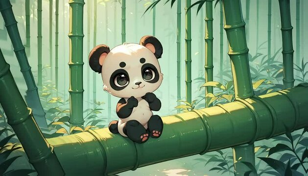 Cute baby panda