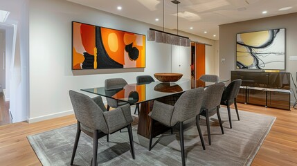 Elegant dining room interior 
