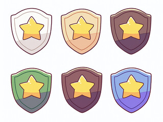 Colorful Star Shaped Shields Collection