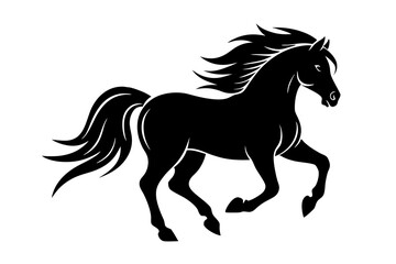 Obraz premium horse silhouette isolated on white