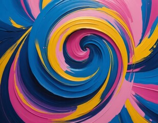 Abstract Swirling Paint, Vibrant Color Vortex, Dynamic Artistic Background